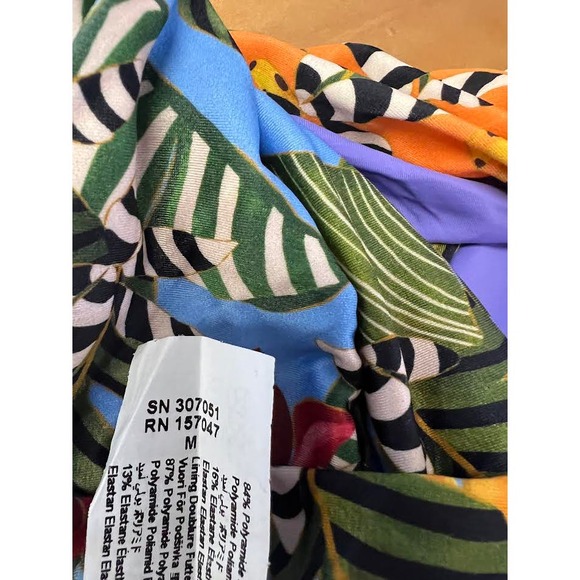 NWT! FARM Rio Women's Striped Bananas One Piece, Multicolor, M - Picture 8 of 9